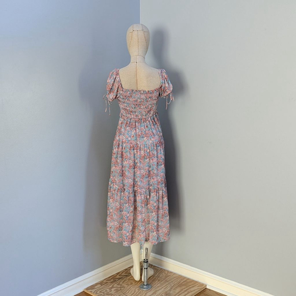 En Saison Adelina Midi Floral Pink Blue Midi Dress - Small - Picture 5 of 13